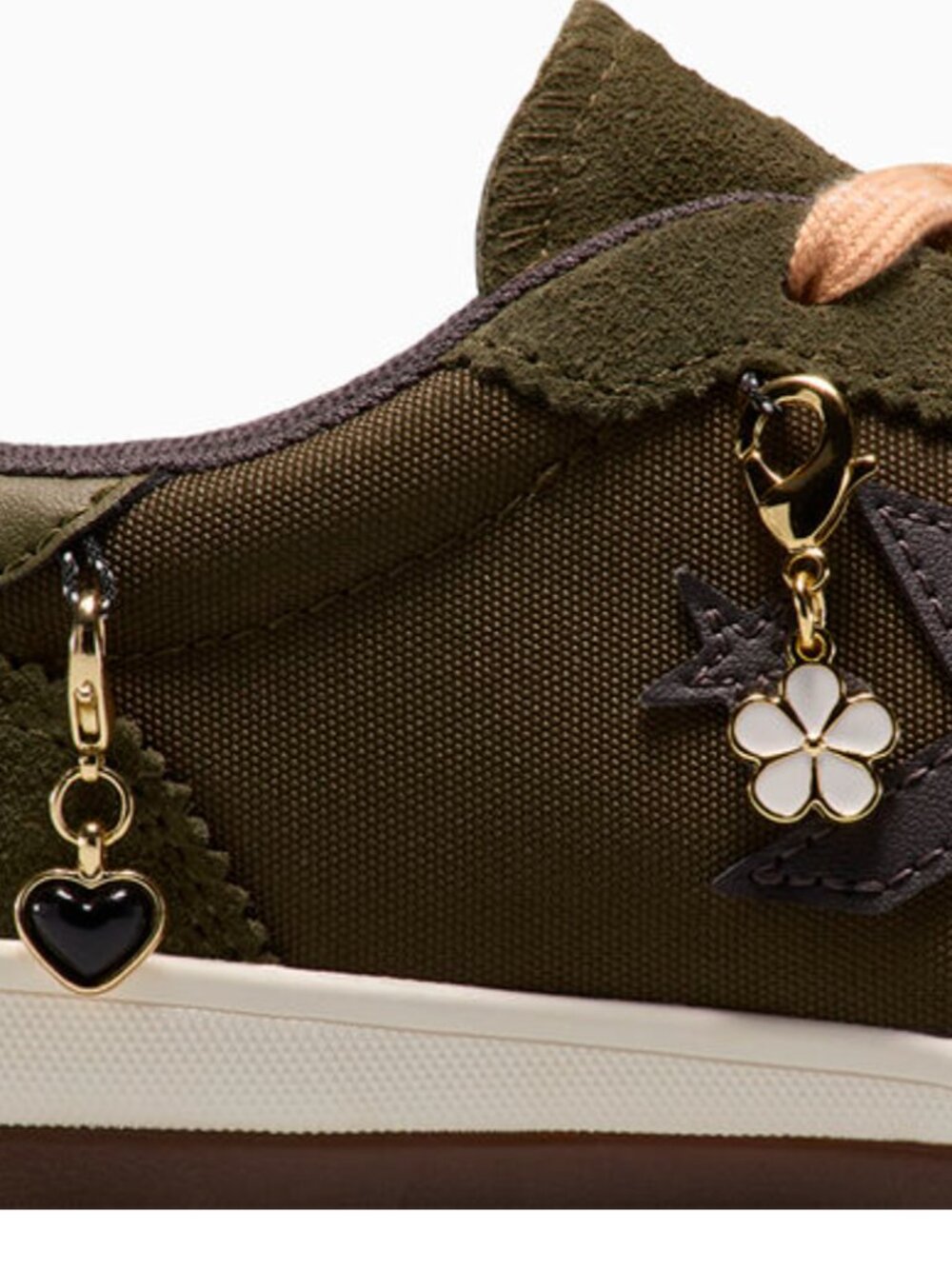 NEW Converse Run Star Trainer Charms. Color:  Surplus Olive/Egret M-13 W-14.5 - Picture 9 of 15